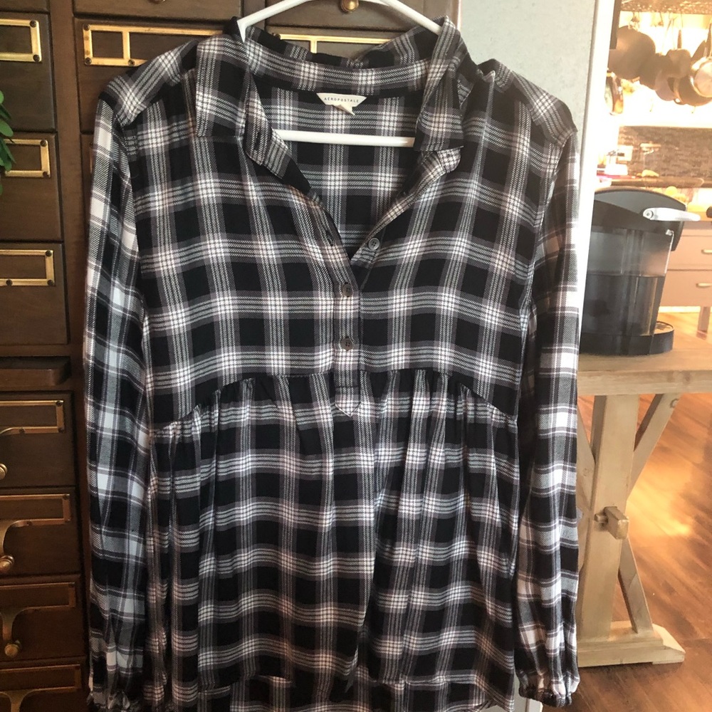 NEW Plaid babydoll shirt.